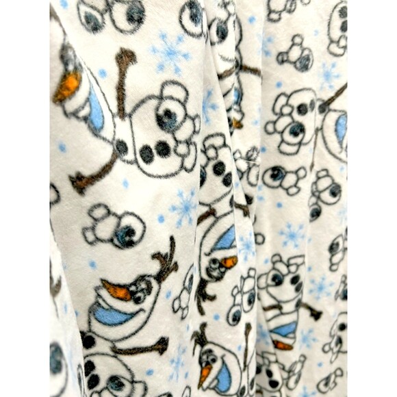 NWT DISNEY FROZEN Olaf 1pc Hooded Pajama Jumpsuit XL Fleece Snowman Deadstock - Picture 5 of 7